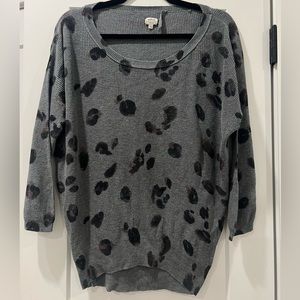 Wilfred Aritzia Silk and Cashmere Animal Knit Sweater
